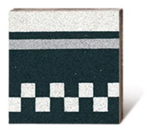 gemusterte Randplatte Randfliese Terrazzo fein schwarz hellgrau weiss