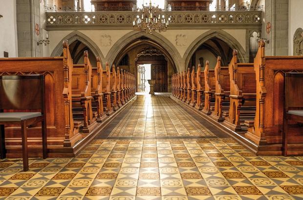 Mosaikfliesen in der Kirche Mosaikfliesen in der Kirche
