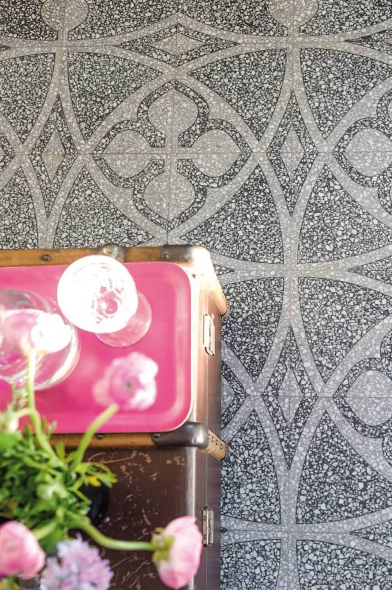 Terrazzofliesen im Wohnzimmer