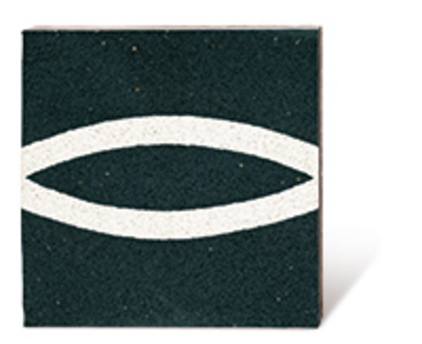 VIA Via Terrazzoplatte 710401 in schwarz weiß 