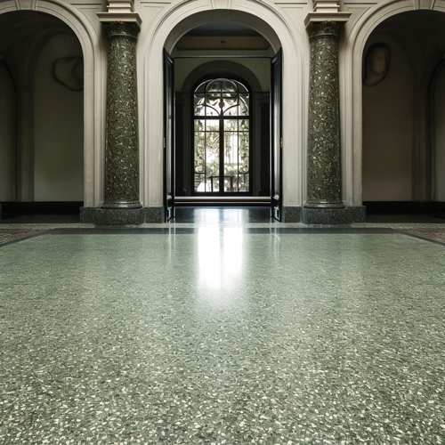 Terrazzo im Eingangsportal