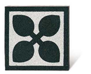 gemusterte Terrazzoplatte Terrazzofliese fein schwarz hellgrau