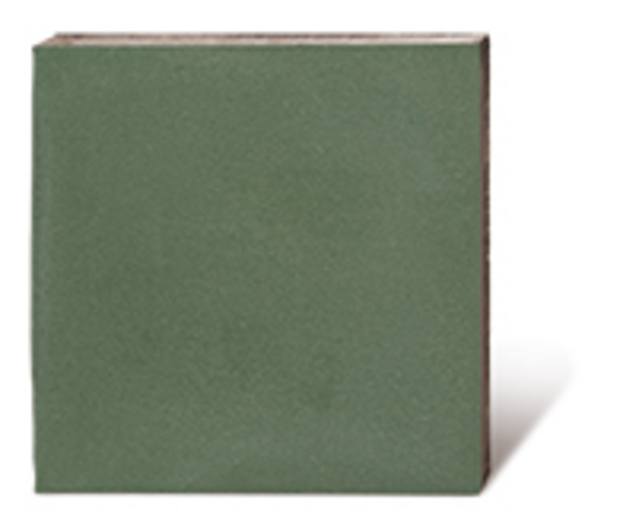 Einfarbige Zementfliese in graugrün im format 20x20cm 