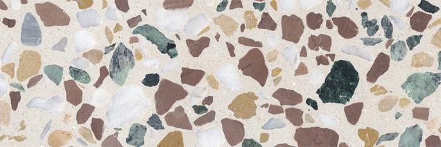 Terrazzo Boden in braun-beigen Tönen