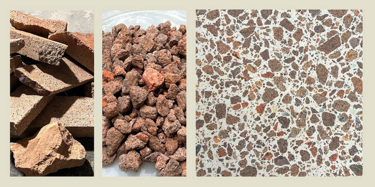 Bildstrecke Terrazzo-Sondermischung mit Porphyr