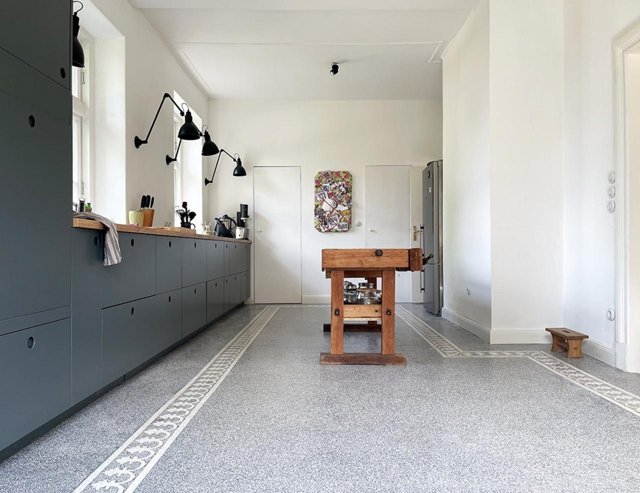 Terrazzo Wolkenweiss in der Küche Terrazzo Wolkenweiss in der Küche