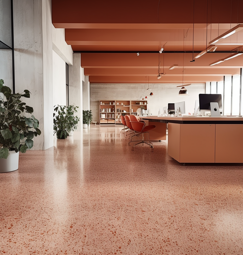 Dachziegel-Terrazzo in Office