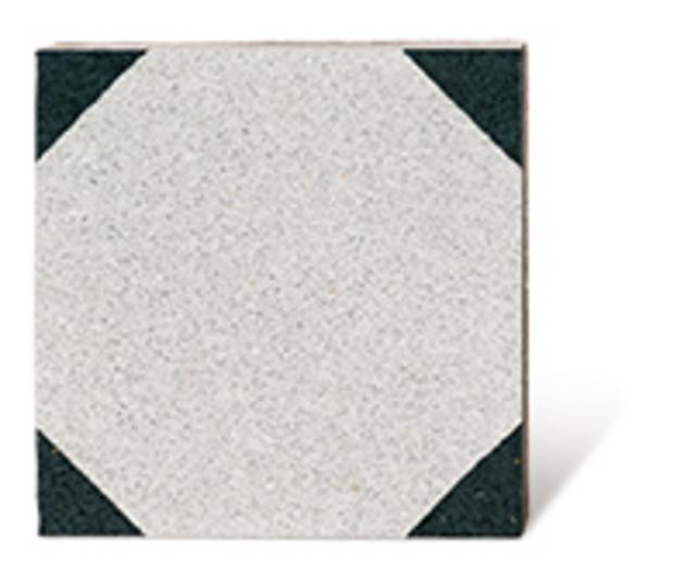 Zementmosaikplatte VIA schwarz grau Sechseck-Optik