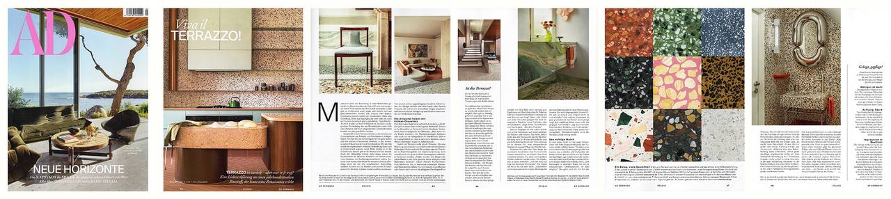Abbildung Cover der Zeitschrift AD mit einem Bericht über VIA Terrazzo